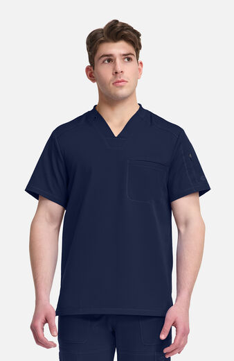 Men's V-Neck Solid Scrub Top Men's V-Neck Solid Scrub Top