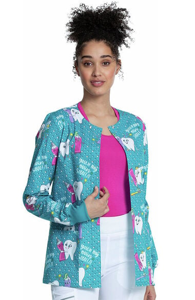 Clearance Women's My Main Squeeze Print Scrub Jacket, , large