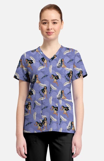 Women's True Pathways Print Scrub Top Women's True Pathways Print Scrub Top