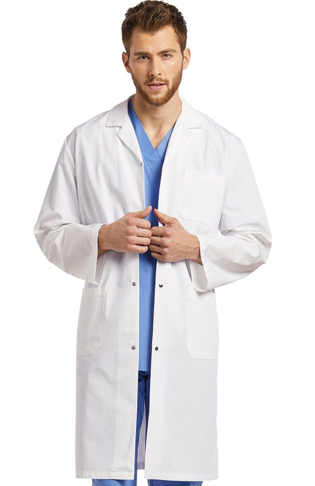Snap button hotsell lab coat