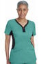 Clearance Women's Jessi Y-Neck Side Panel Yoga Solid Scrub Top, , large