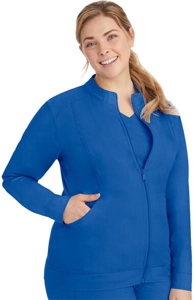 Women's Dakota Zip Front Scrub Jacket, , large