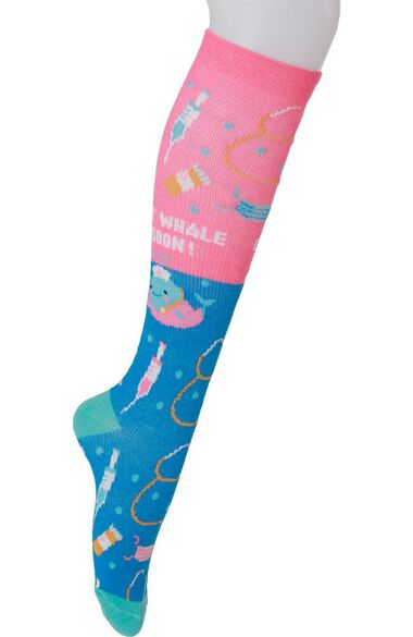 Clearance Women's Get Whale Soon Print Compression Sock, , large