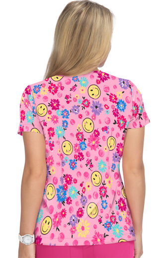 Clearance Women's Bell A Smile A Day Print Scrub Top