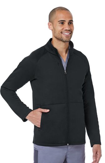 Men's Raglan Sleeve Fleece Solid Scrub Jacket