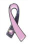 Women's Pink Ribbon Pin with Stone, , large