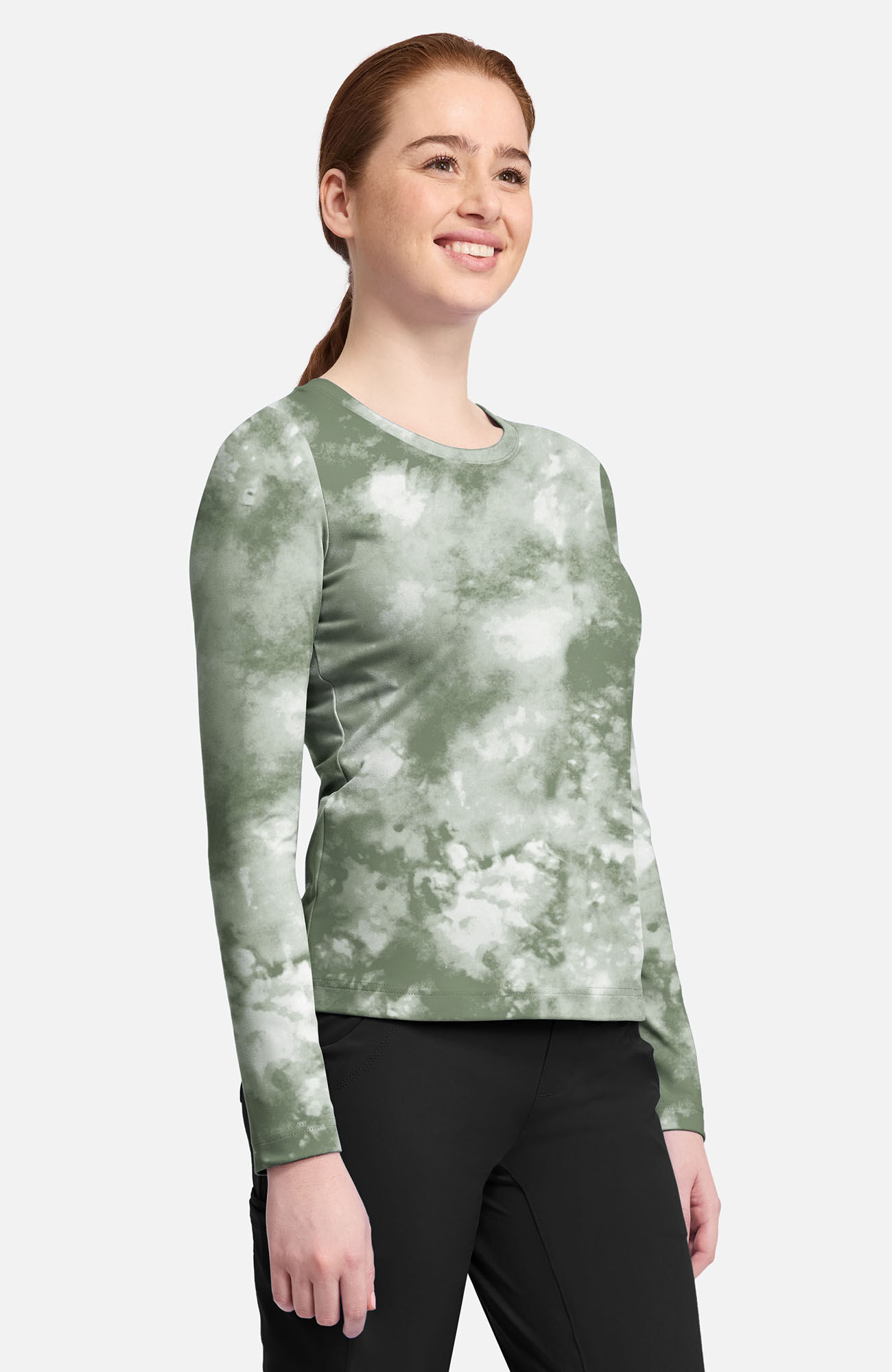 Women's Melissa Tie-Dye Print Underscrub Tee, , large