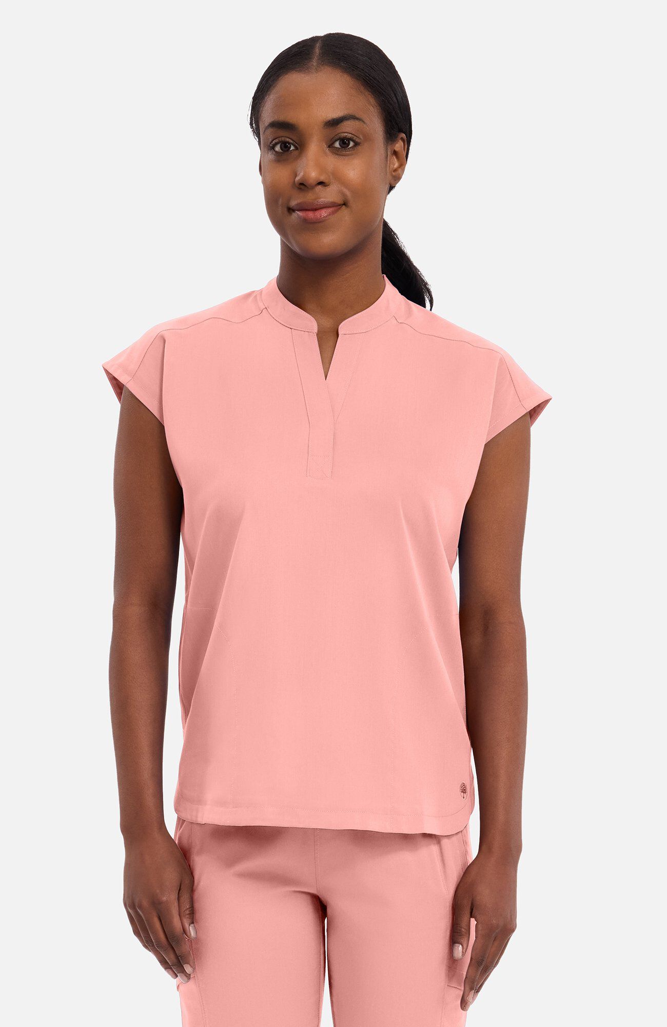 Women's Journey Mandarin Collar Scrub Top