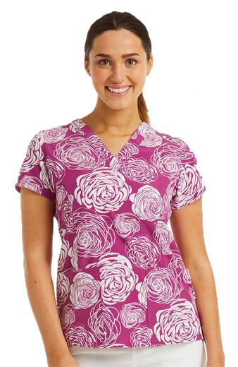 Clearance Women's Florever Yours Print Scrub Top