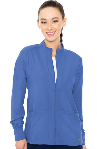 Insight by Med Couture Women's Warm Up Solid Scrub Jacket