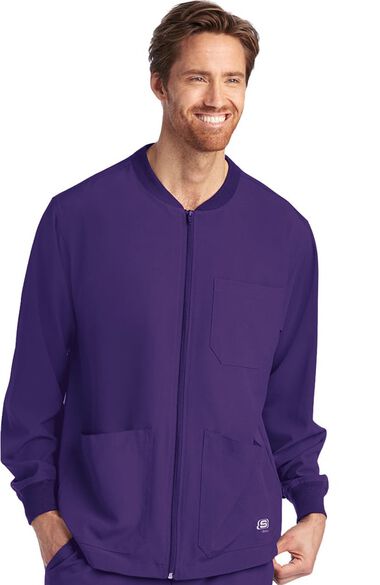 Men's Structure Zip Front Solid Sport Scrub Jacket, , large