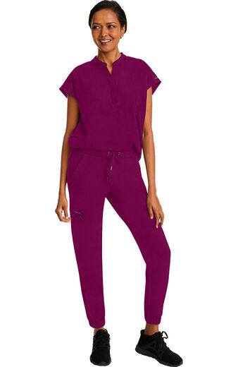 Women's Scrub Set: Journey Mandarin Collar Top & Toby Drawstring Jogger Pant Women's Scrub Set: Journey Mandarin Collar Top & Toby Drawstring Jogger Pant