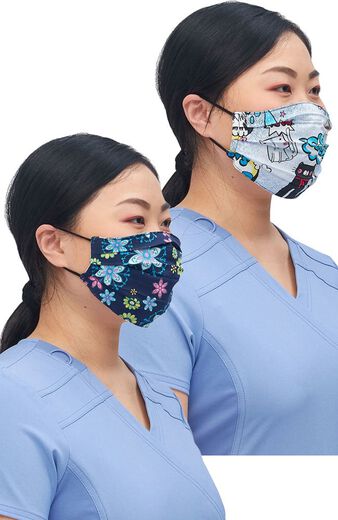 Clearance Women's Reversible Floral Pawsome Print Face Mask