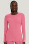 Women's Long Sleeve Crew Neck Solid Stretch T-Shirt, , large