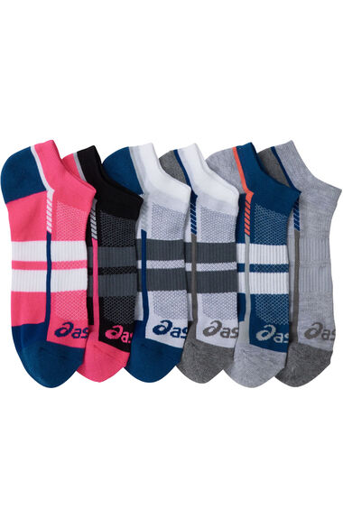 Women's 6 Pairs Speed No Show Pink Glow Socks, , large