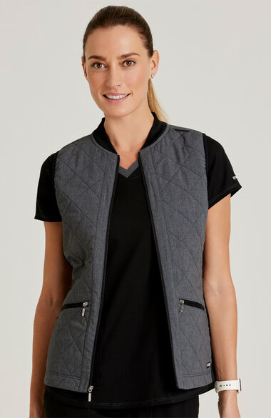 Women's Cristina Two-Tone Quilted Vest, , large