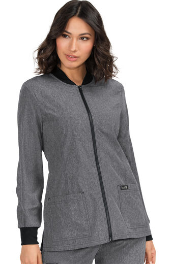 Women's Andrea Zip Front Solid Scrub Jacket, Women's Andrea Zip Front Solid Scrub Jacket