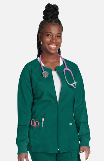 Women's Warm Up Solid Scrub Jacket, Women's Warm Up Solid Scrub Jacket