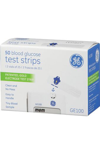 GE Blood Glucose Test Strips 50 Pack