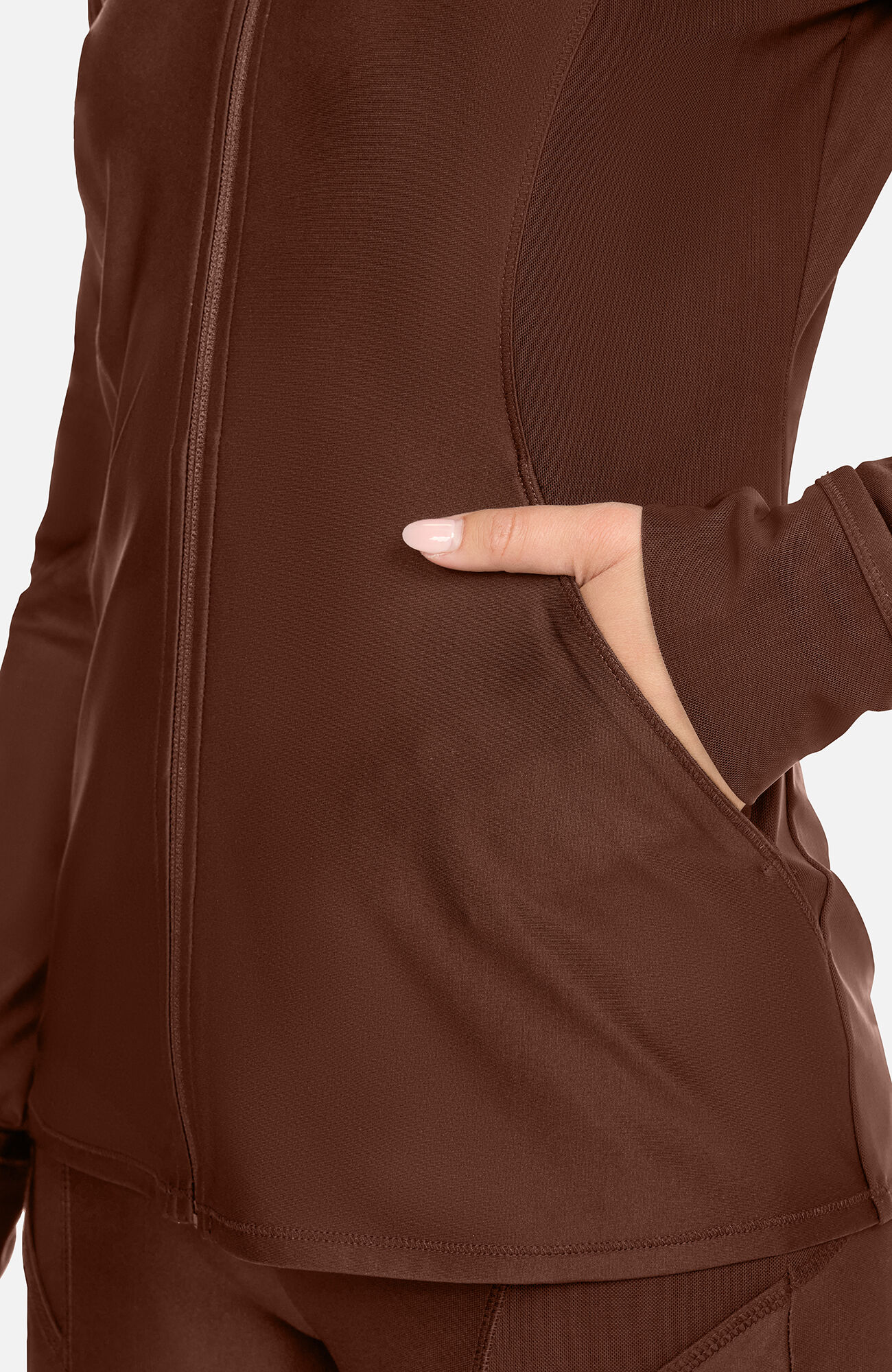 Women's Knit Warm Up Jacket, EXE Espresso Express | brown, large