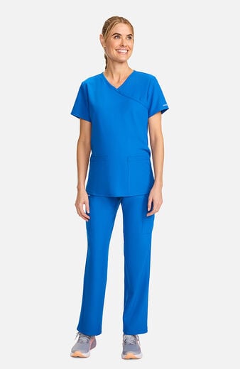 Women's Maternity 2-Pocket Mock Wrap Scrub Top Women's Maternity 2-Pocket Mock Wrap Scrub Top
