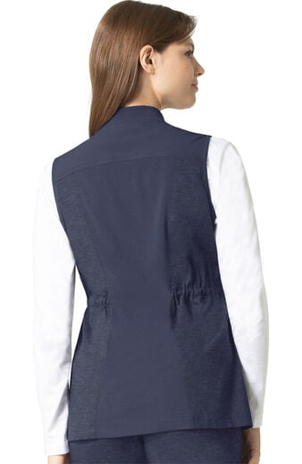 Clearance Women's Zip Front Utility Solid Scrub Vest