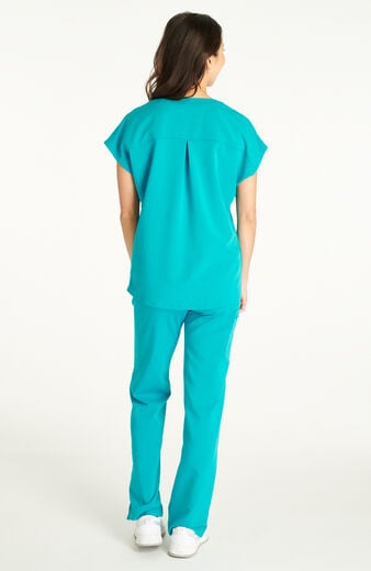 Women's Scrub Set: V-Neck Top & Mid-Rise Pant Women's Scrub Set: V-Neck Top & Mid-Rise Pant