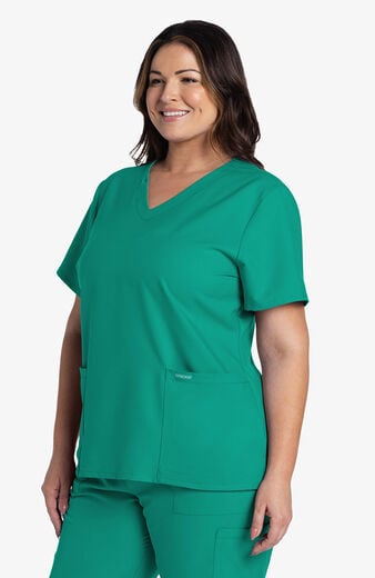 Women's Scrub Set: Rounded V-Neck Top & 5-Pocket Cargo Jogger Pant Women's Scrub Set: Rounded V-Neck Top & 5-Pocket Cargo Jogger Pant