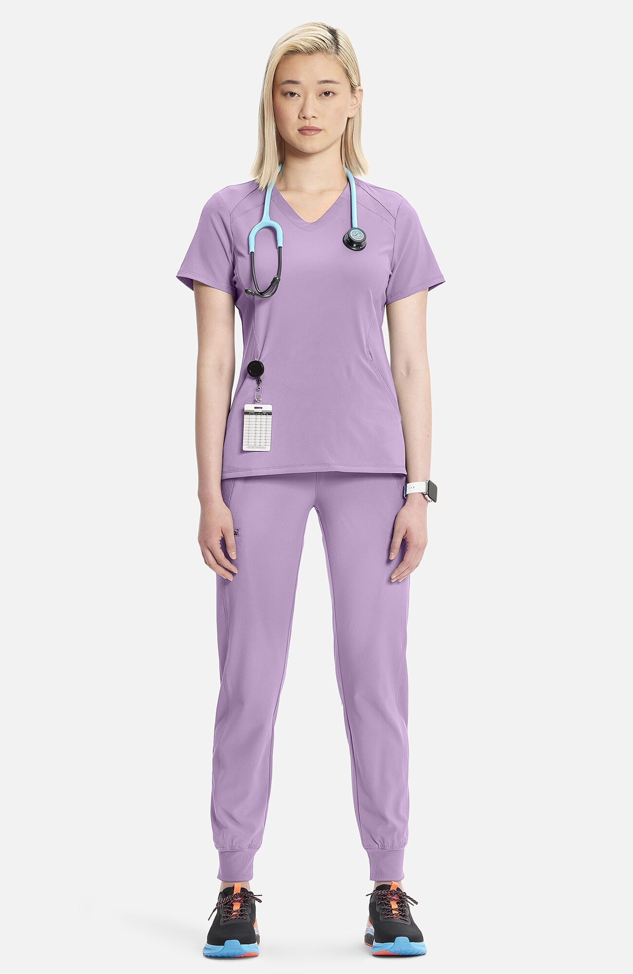 Women's Pouch Pocket V-Neck Scrub Top