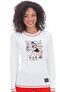 Clearance Women's Stacy Long Sleeve Crewneck Shopping Print T-Shirt, , large