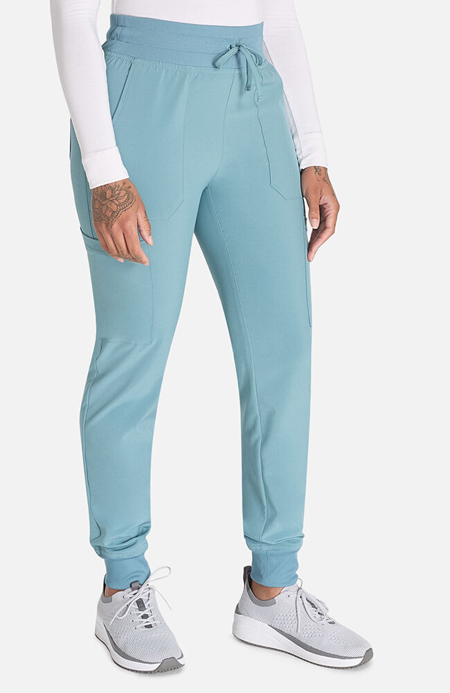 Women's Mid Rise Cargo Jogger Scrub Pant, TLP Teal Blue | teal, large