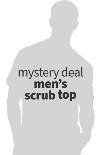 Men's Solid Scrub Top, Men's Solid Scrub Top