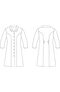 Women's Long Sleeve Embroidered Collar Scrub Dress, , large