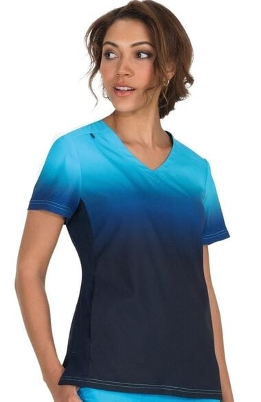 Clearance Women's Reform V-Neck Ombre Scrub Top, , large
