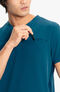 Men's Partial Zip V-Neck Scrub Top, , large