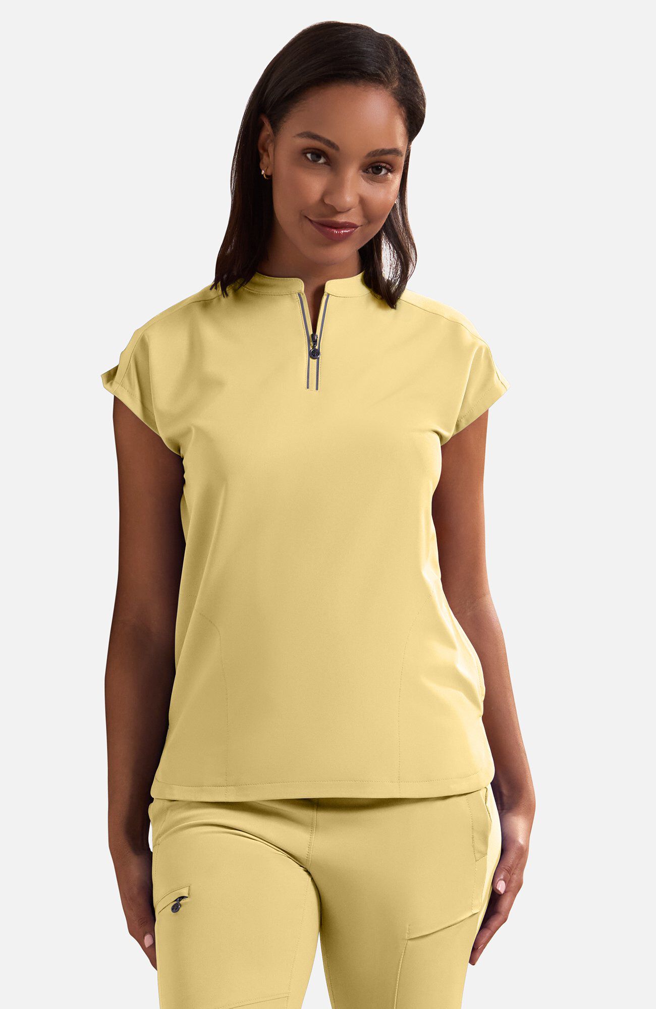 Women's Sonia Zip Y-Neck Scrub Top
