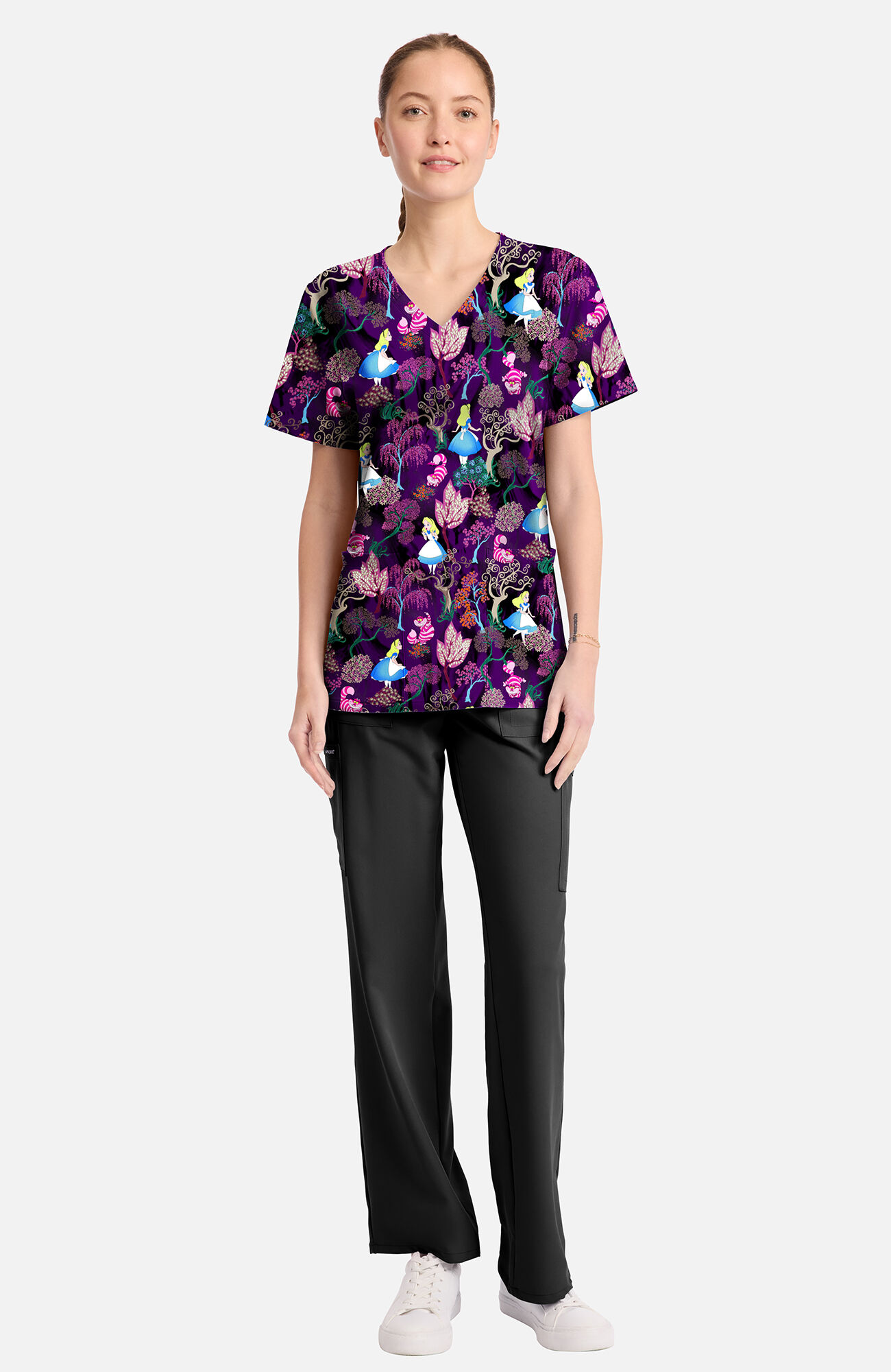 Women's Alice Here And Everywhere Print Scrub Top, , large