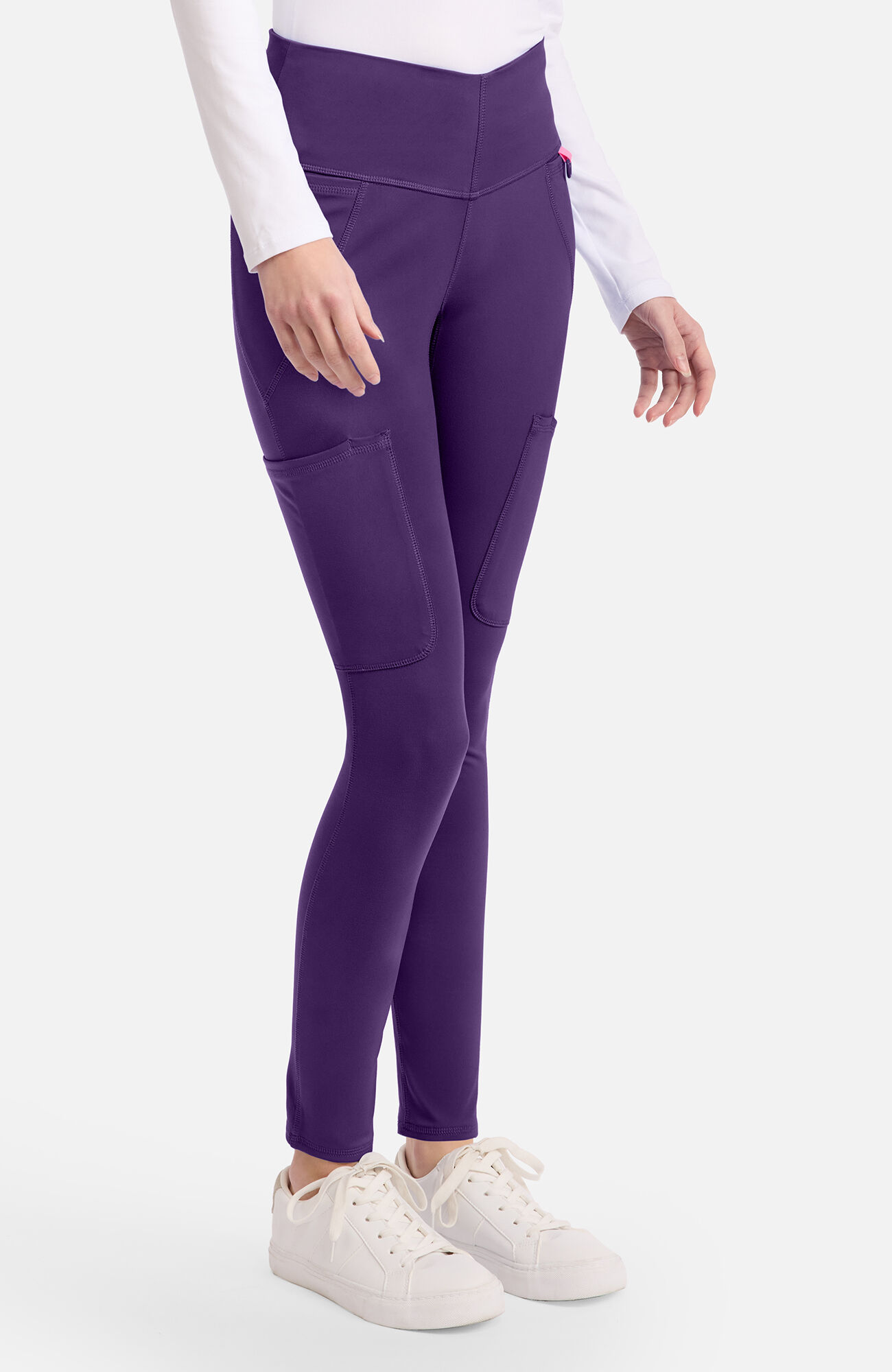 Women's Knit 5-Pocket Scrub Legging, GLP Galactic Purple | purple, large