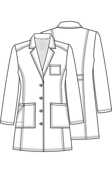 Women's 36" Notch Lapel Lab Coat, , large