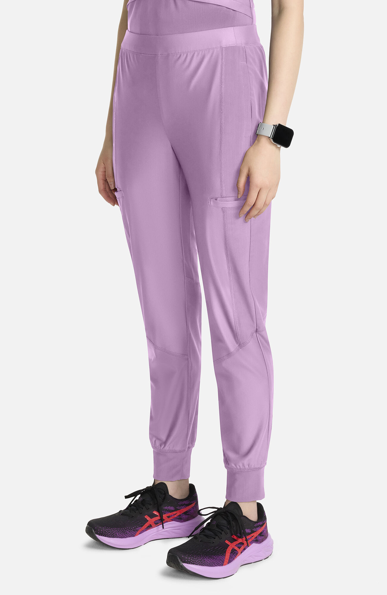 Women's Knit Cargo Jogger Scrub Pant, LWL Livewire Lilac | purple, large