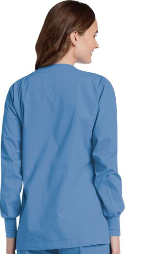 Clearance Women's V-Neck Cardigan Style Warmup Solid Scrub Jacket