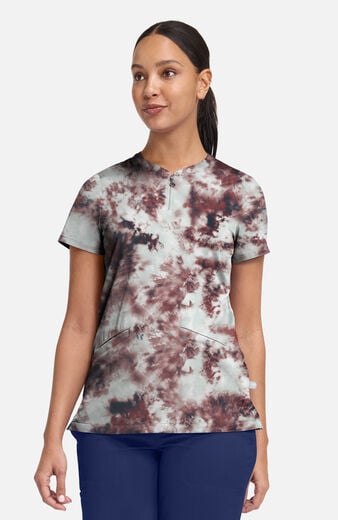 Women's Ivy Soft Fractures Print Scrub Top Women's Ivy Soft Fractures Print Scrub Top