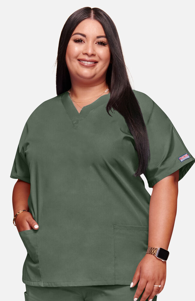 Scrub tops that look like shirts clearance