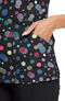 Women's Checker Dots Print Scrub Top, , large