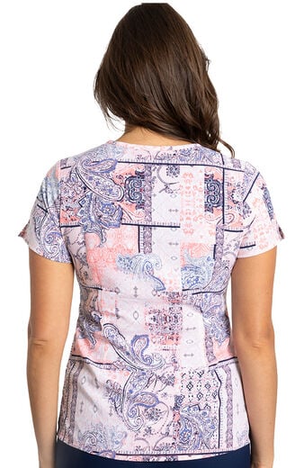 Clearance Women's Isabel Patch Work Print Scrub Top