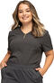 Clearance Women's Zip Y-Neck Solid Scrub Top, , large