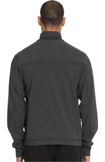 Clearance Men's Zip Front Solid Scrub Jacket
