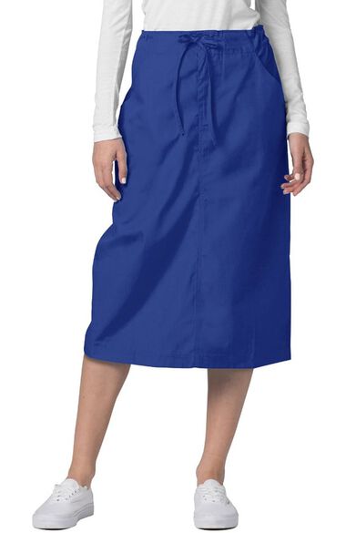 Clearance Women's Mid-Calf Drawstring Scrub Skirt, , large