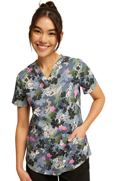 Clearance Tooniforms by Cherokee Women's Let's Go Print Scrub Top