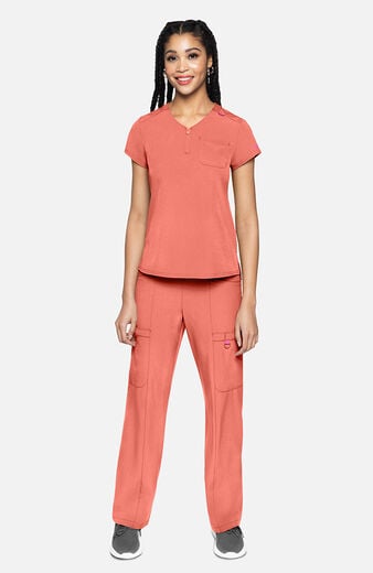 Women's Quarter Zip V-Neck Tuckable Scrub Top Women's Quarter Zip V-Neck Tuckable Scrub Top